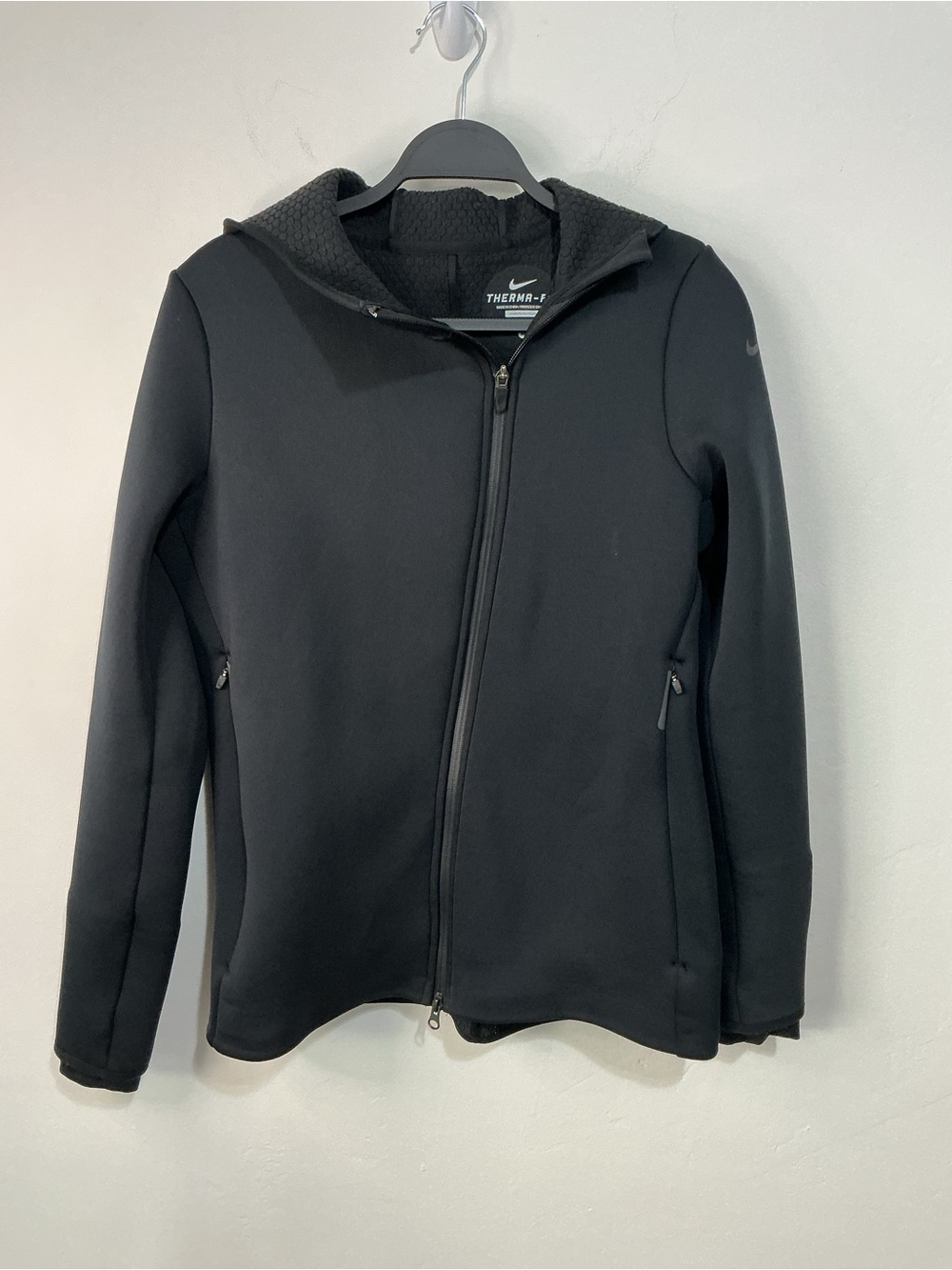 Nike Black Therma-FIT Full-Zip Hooded Jacket for Men